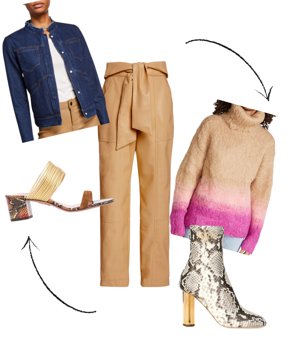 How to Transition Summer Pieces to Fall, women's cropped pants, women's tan leather pants