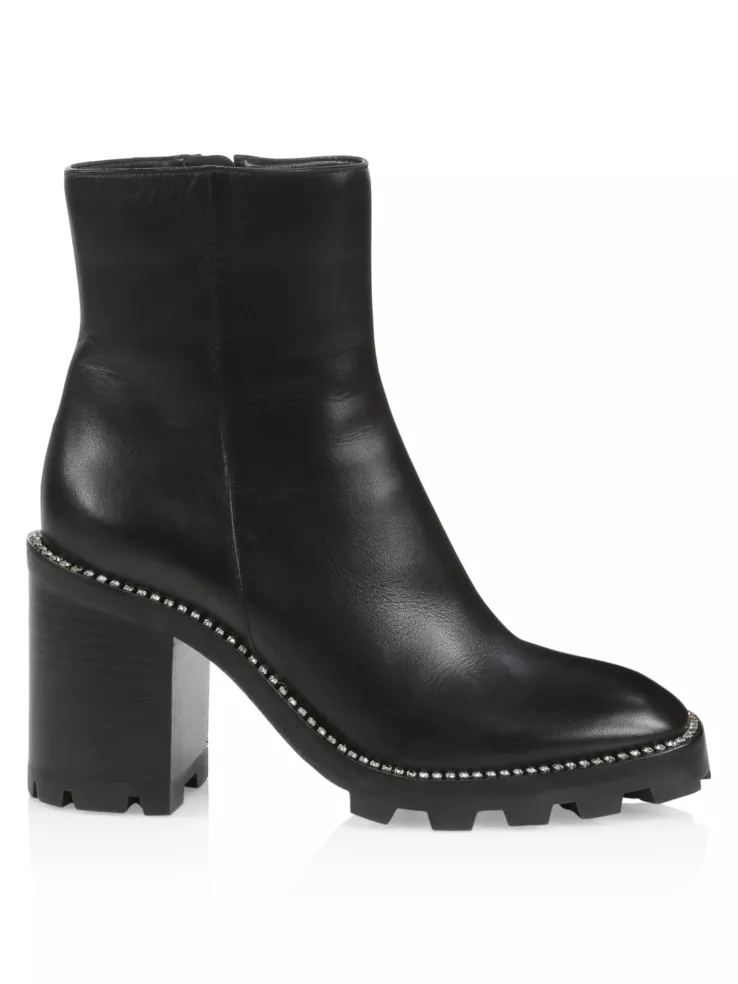 Shoe Trends Everyone Will Wear for Fall, embellished boots, Kurt Geiger London stoop black embellished leather combat boots