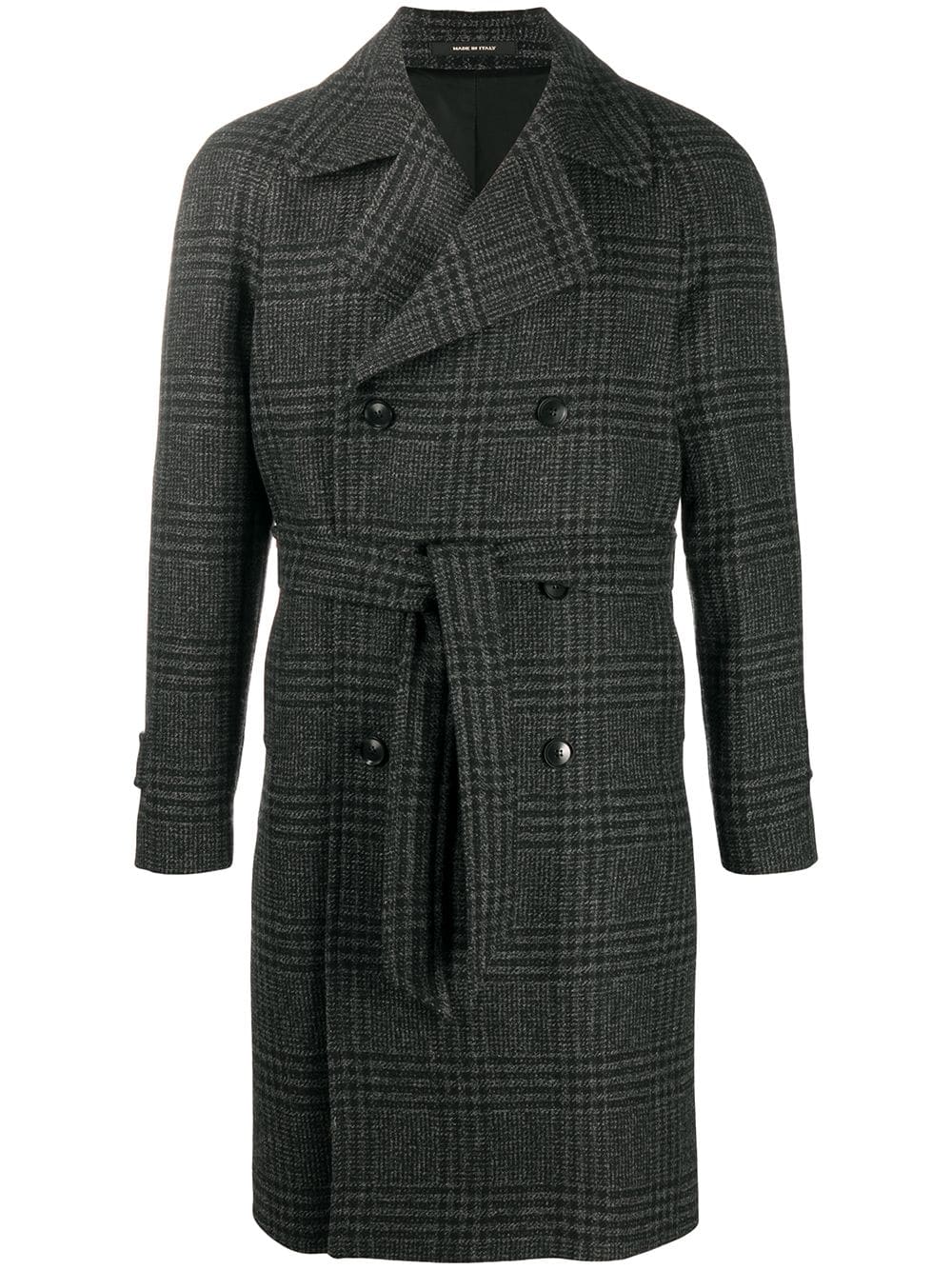 Power Outerwear...Cool Coats for Cool Days, men's plaid coats, men's plaid jackets, Tagliatore men's plaid check wool trench coat