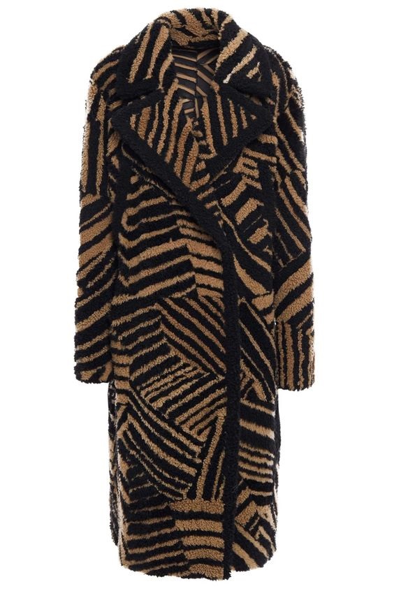 Power Outerwear...Cool Coats for Cool Days, print coats, YVES SALOMON tiger-print shearling coat