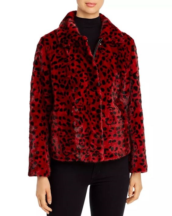 Power Outerwear...Cool Coats for Cool Days, print coats, print jackets, Maximilian Furs red leopard print mink fur coat