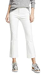 Divine Style Amazon women's spring fashion, Derek Lam Crosby white cropped flare trousers