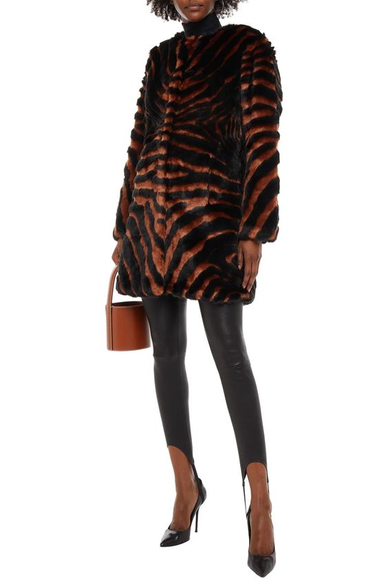 Chic Jackets for Perfect Winter Layering,  UNREAL FUR Dream Catcher tiger-print faux fur coat