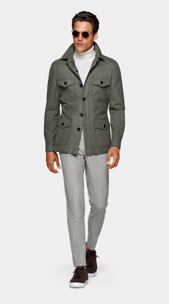 Men's Winter Wardrobe Must-Have, men's shirt jacket, herringbone shirt jacket