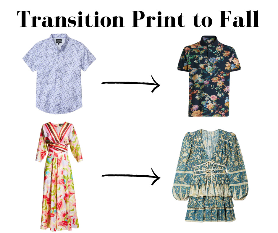 Fresh Prints for the Fall Season, transition to fall prints, fall floral prints