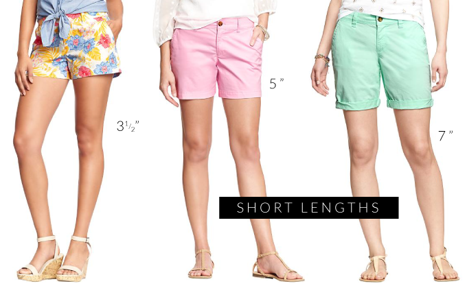 style guide to wearing shorts, women's short lengths