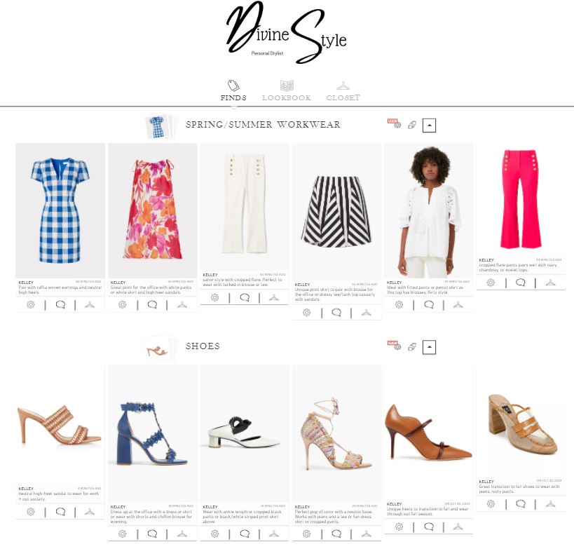 Divine Style, personal styling services, online shopping + styling