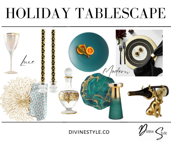 Holiday Party Gift Guides + Decor, holiday table decor, holiday home decor gifts