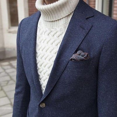 How to Up Your Style Ante in 2023, necklines, men's chunky knit sweater
