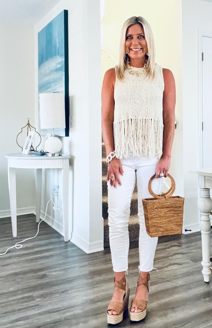 How to Find the Best White Jeans, cropped white jeans, Divine style, denim styles for women