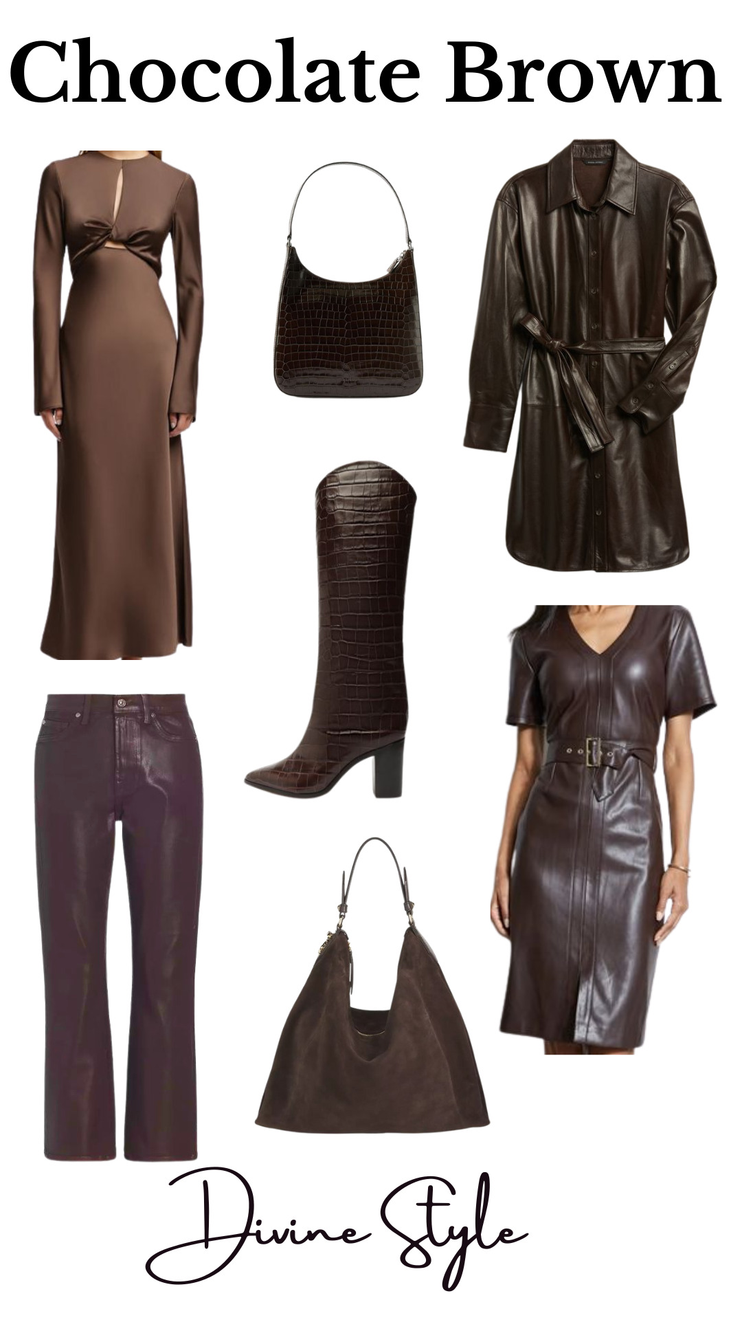 Fall Colors of the Season- Chocolate & Red, shop chocolate clothing, shoes, accessories
