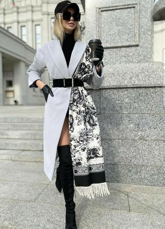Luxury Layering, women's winter layering, women's winter outfit with scarf