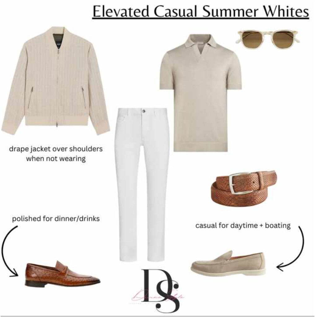 6 Ways to Wear White for Summer,  men's elevated summer, white outfit