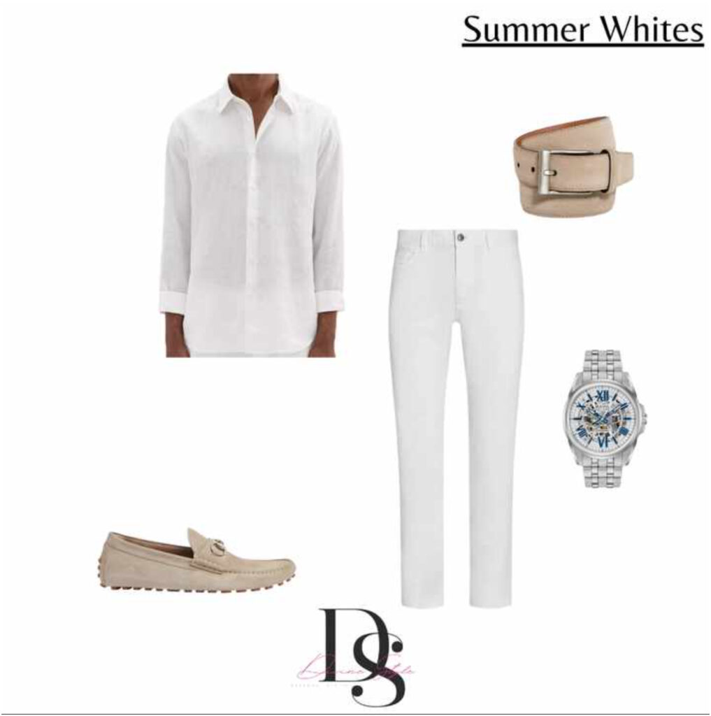 6 Ways to Wear White for Summer,  men's summer white outfit