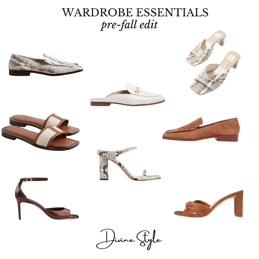 Pre-Fall Wardrobe Essentials, women's fall shoes 2024, transition to fall women's shoes, Divine Style