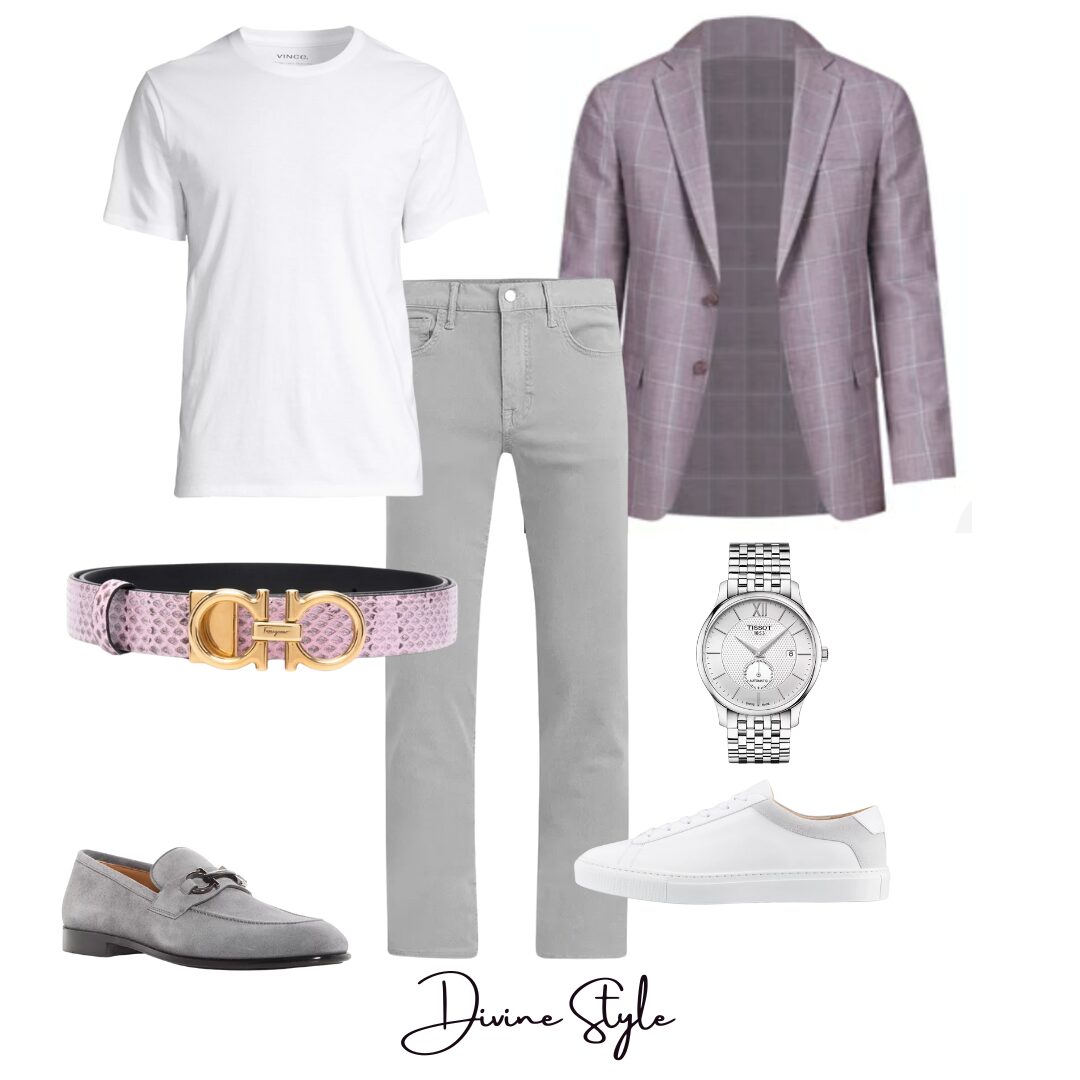 The New Smart Casual: Sports Coats and Polished Tees for the Modern Guy, men's plaid windowpane sport coat and tshirt outfit, men's stylist, Divine Style